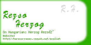 rezso herzog business card